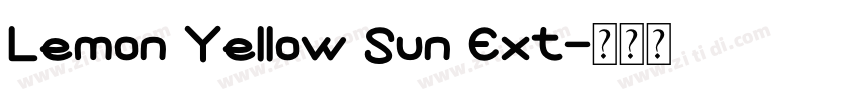 Lemon Yellow Sun Ext字体转换